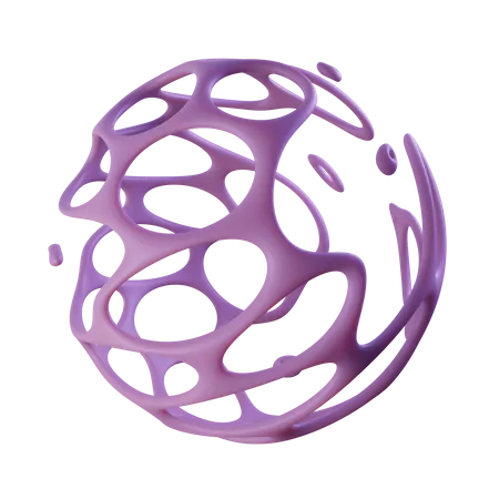 Parametric spherical shape 3D Icon