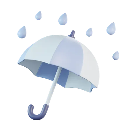 Parapluie avec pluie  3D Icon