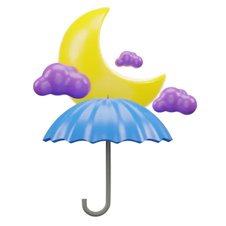 Parapluie de nuit  3D Icon