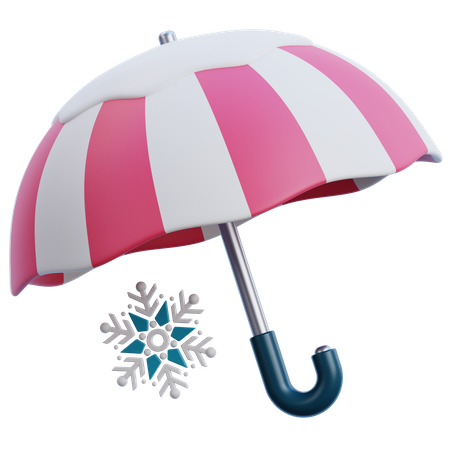 Parapluie enneigé  3D Icon