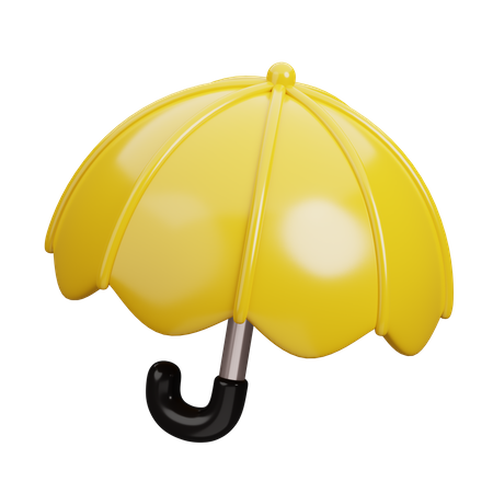 Parapluie jaune  3D Icon