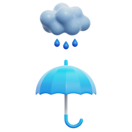 Pluie parapluie  3D Icon