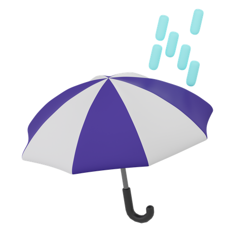 Pluie parapluie  3D Icon