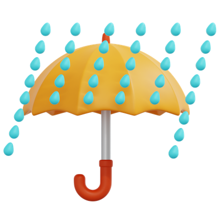 Pluie parapluie  3D Icon