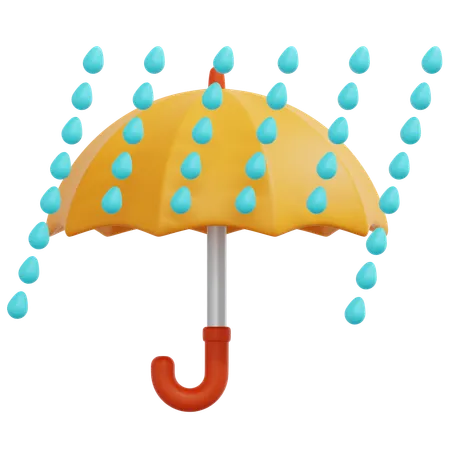 Pluie parapluie  3D Icon