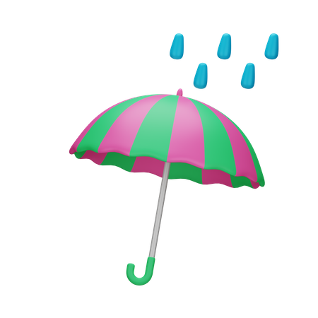 Pluie parapluie  3D Icon