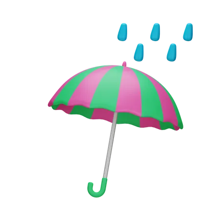 Pluie parapluie  3D Icon