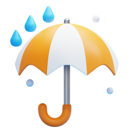 Parapluie pluvieux  3D Icon