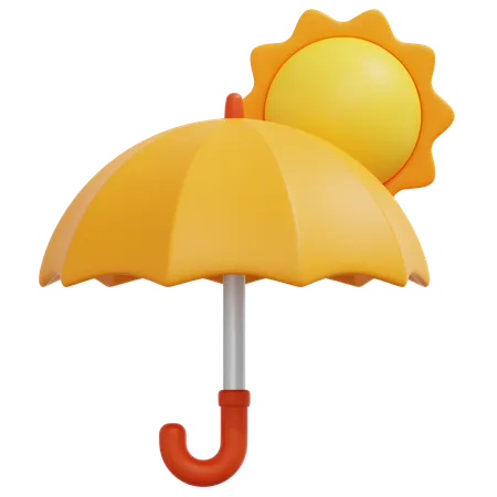 Parapluie soleil  3D Icon