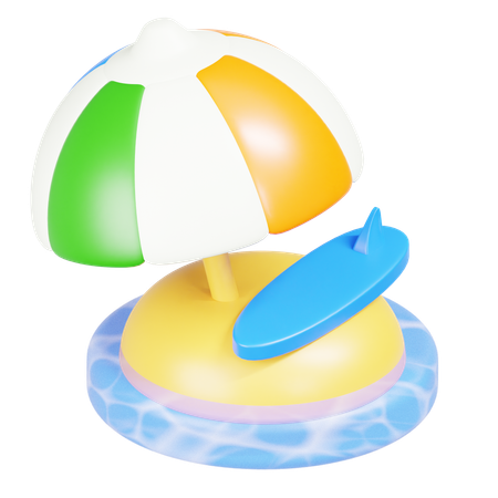 Plage parasol  3D Icon