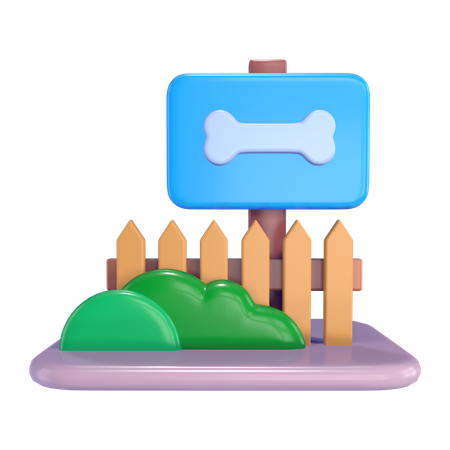 Parc à chiens  3D Icon