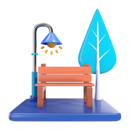 Parc public  3D Icon