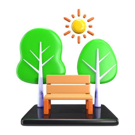Parc public  3D Icon