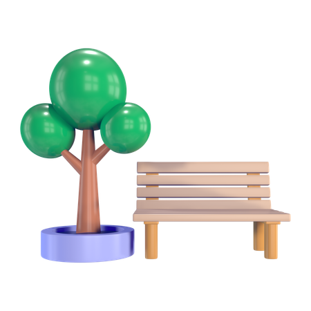 Parc public  3D Icon