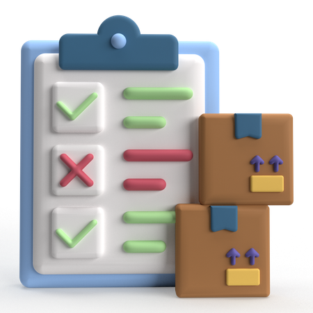 Parcel Checklist  3D Icon