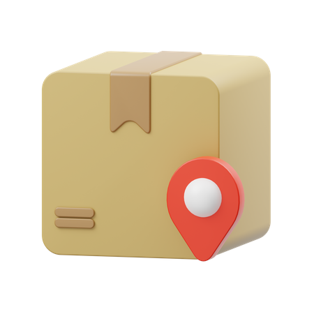 Parcel Delivery location  3D Icon