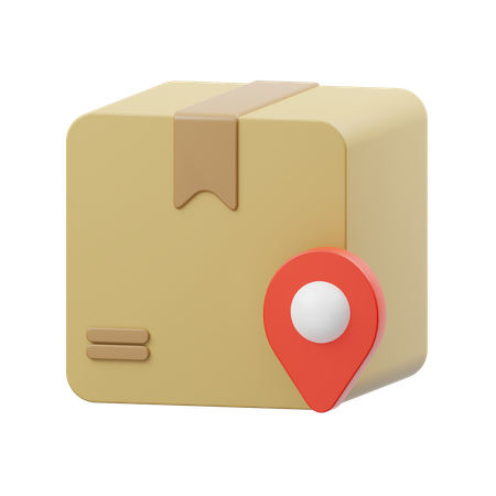 Parcel Delivery location 3D Illustration