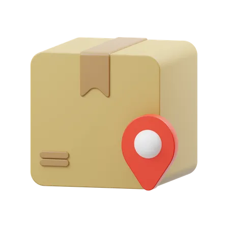Parcel Delivery location  3D Icon