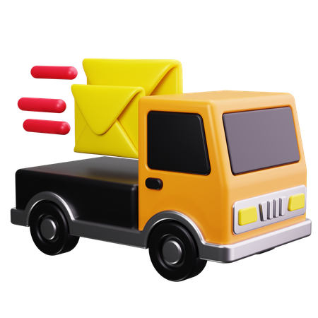 Parcel Delivery Truck  3D Icon