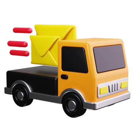 Parcel Delivery Truck  3D Icon