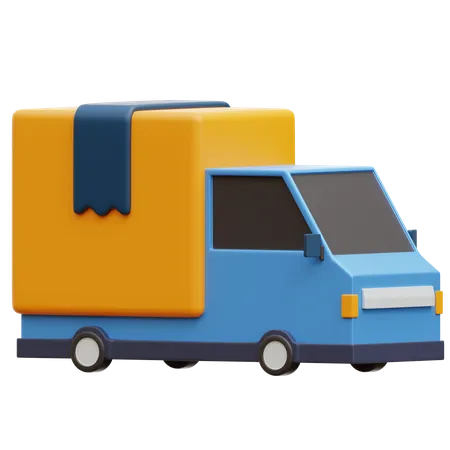 Parcel Delivery Truck  3D Illustration