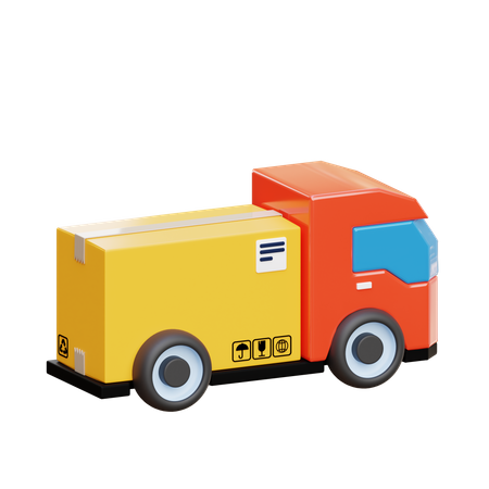 Parcel Delivery Truck 3D Icon