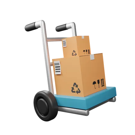 3 D Shopping Delivery Illustration Isolated 3D Illustration