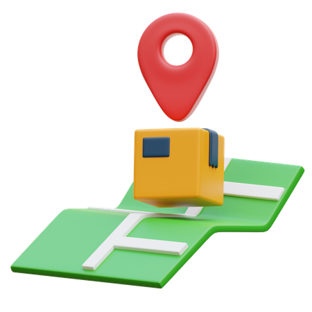 Parcel Drop Location  3D Illustration