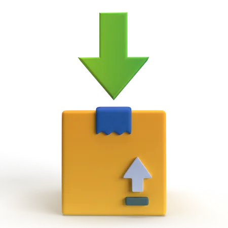 Parcel In  3D Icon