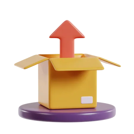 3 D Illustration Of Parcel Out Delivery Business Icon 3D Icon