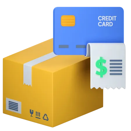 Parcel Payment Invoice  3D Icon