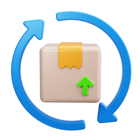 Parcel Recycle  3D Icon