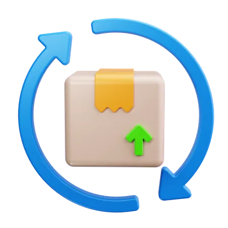 Parcel Recycle  3D Icon