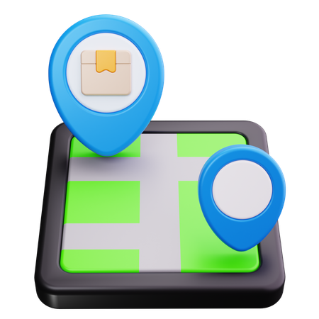 Parcel Route  3D Icon