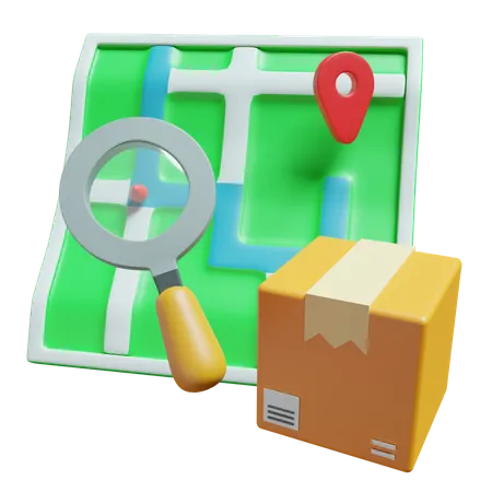 Parcel Tracking  3D Icon