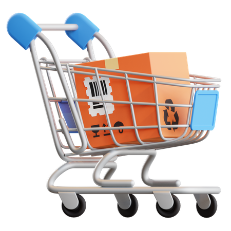 Parcel Trolley  3D Illustration