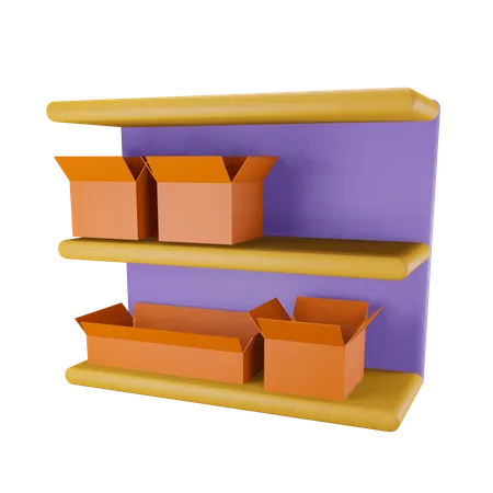 Parcel warehouse  3D Illustration