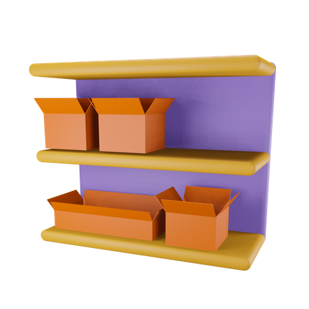 Parcel warehouse 3D Illustration