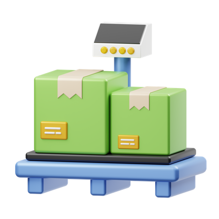 Parcel Weight  3D Illustration