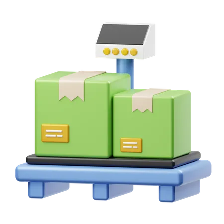 Parcel Weight  3D Illustration