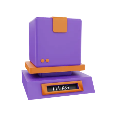 3 D Render Package Weigh Scale Illustration 3D Icon