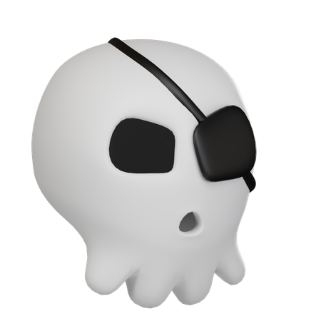 Parche en el ojo del cráneo  3D Icon
