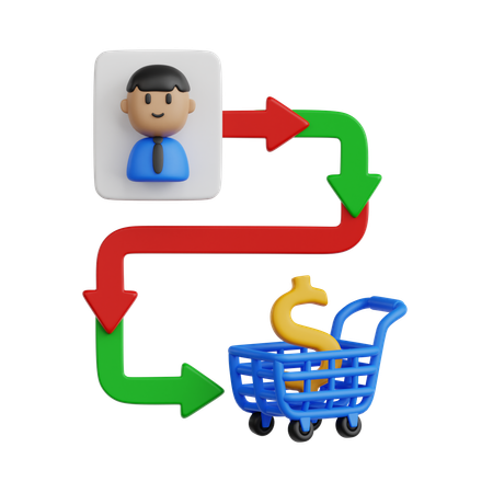 Parcours client  3D Icon