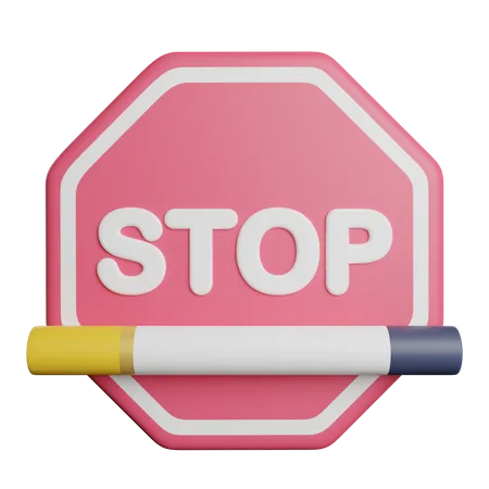 Pare De Fumar Tabaco 3D Icon