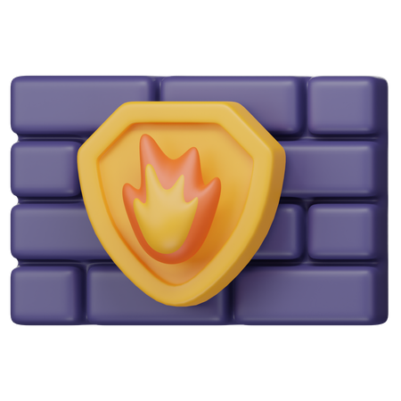 Pare-feu  3D Icon