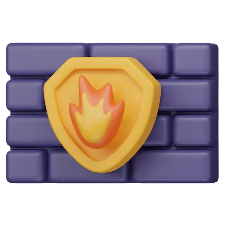 Pare-feu  3D Icon