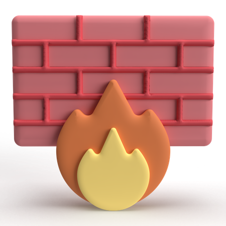 Pare-feu  3D Icon