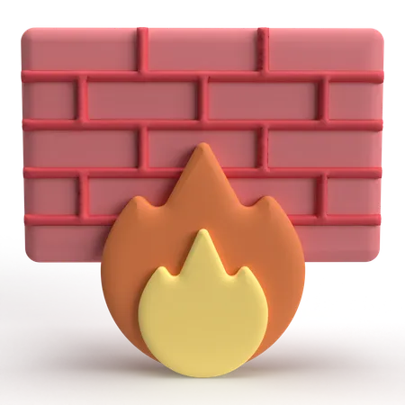 Pare-feu  3D Icon