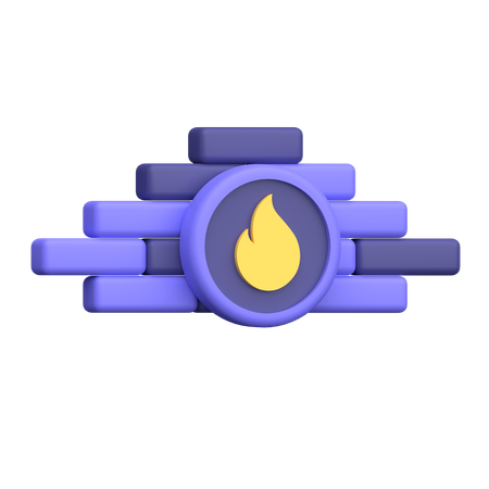 Pare-feu  3D Icon