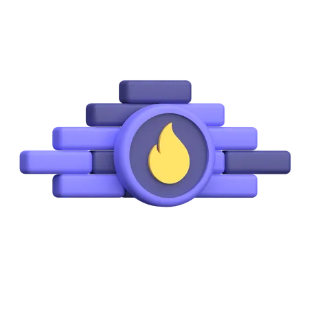 Pare-feu  3D Icon